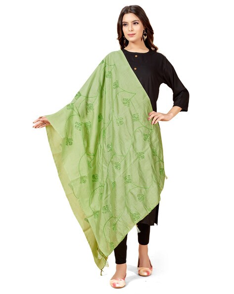 Embroidered Dupatta with Sequin Accent Price in India