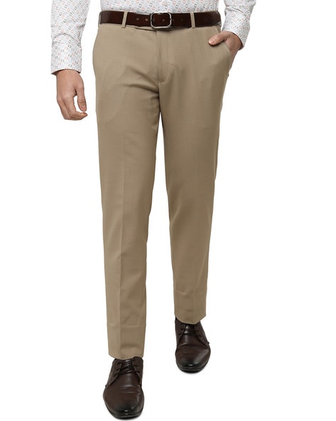 Buy Beige Trousers & Pants for Men by J. Hampstead Online | Ajio.com