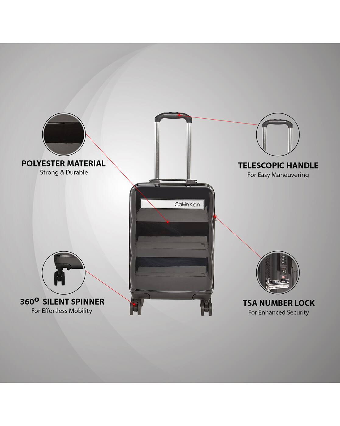Colourblock Aluminum Trolley Bag