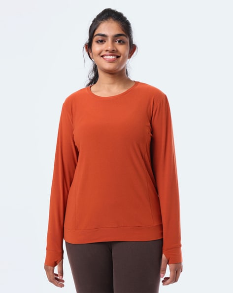 Buy Rust Tshirts for Women by BLISSCLUB Online