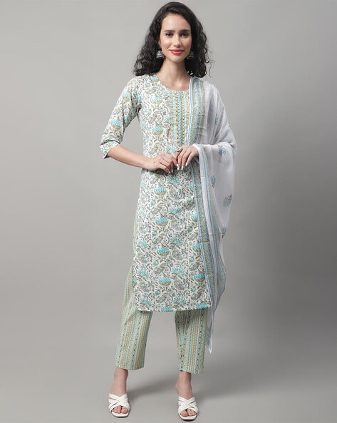 Buy Off White Kurta Suit Sets for Women by VREDEVOGEL Online