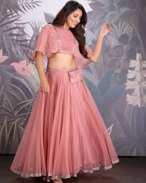 Buy Pink Skirts Ghagras for Women by HOUSE OF TUSHAOM Online