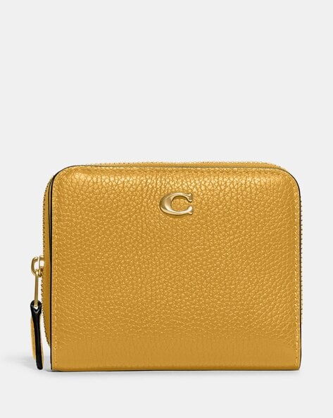 Yellow coach wallet sale