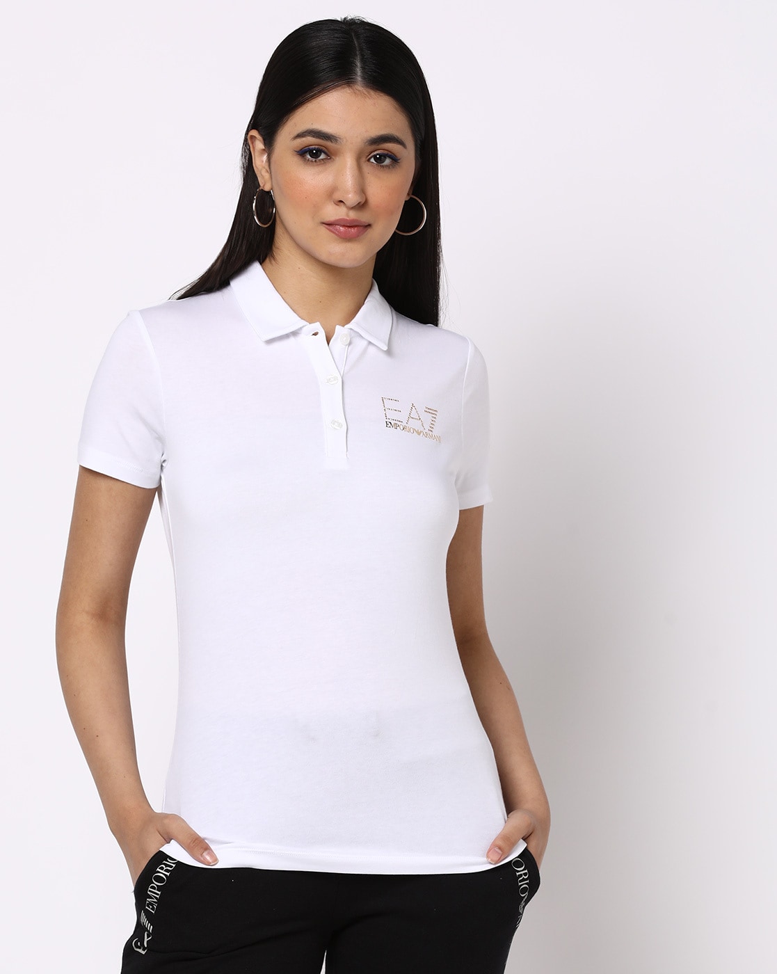 Buy White Tshirts for Women by EA7 Emporio Armani Online Ajio