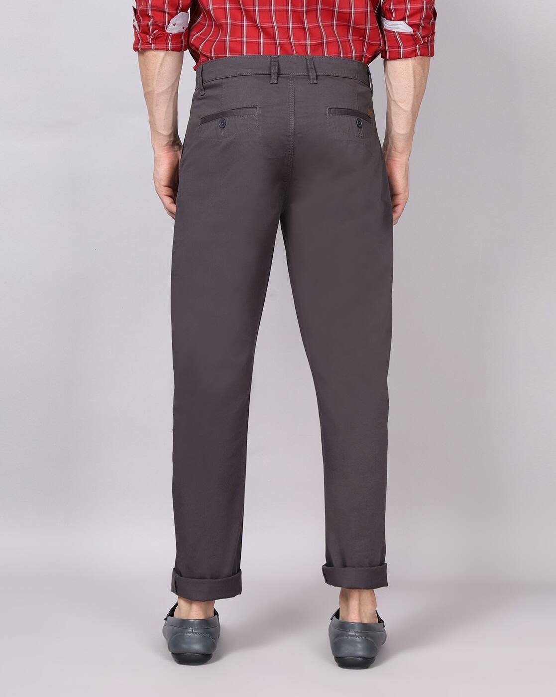 Buy BREAKPOINT Men Slim Fit Flat-Front Chinos Online | Ajio.com