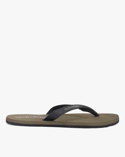 Buy Black Olive Flip Flop Slippers for Men by ADIDAS Online