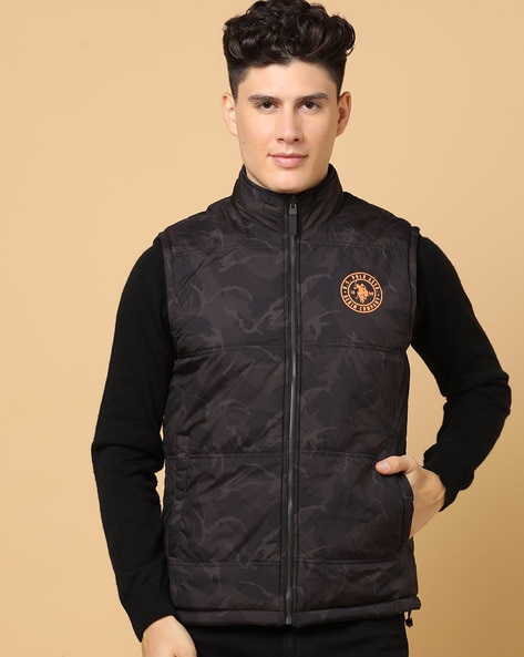 Buy Men Red Stand Collar Gilet Jacket online at NNNOW.com