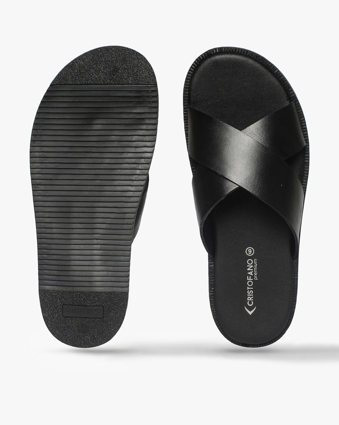 Men's Cross Sandals - Black | Indosole Singapore