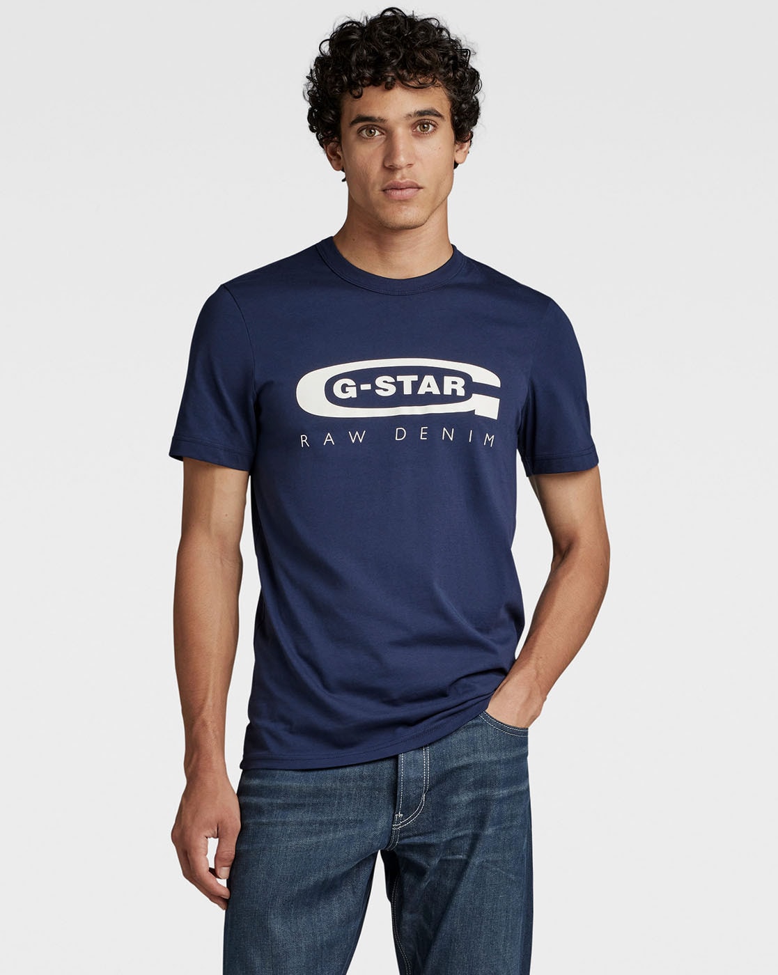 G-Star RAW FELT - Print T-shirt - rank blue/blue - Zalando.de