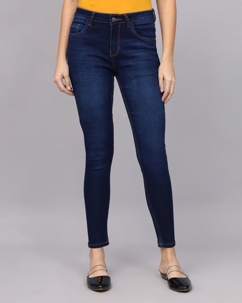 Buy Women Perfect Blue Mid Rise Jeggings online