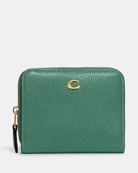 Green coach wallet online women's