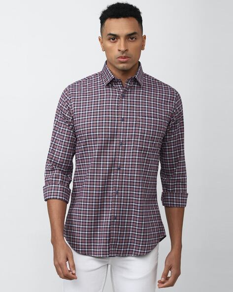 Buy Purple Shirts for Men by VAN HEUSEN Online | Ajio.com