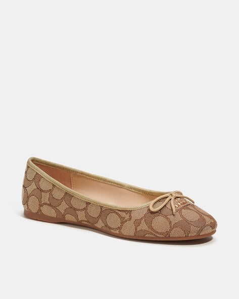 Buy Coach Alina Ballet in Signature Jacquard | Taupe Color Women