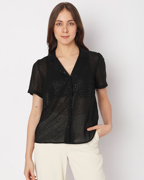 Textured Button-Down Shirt