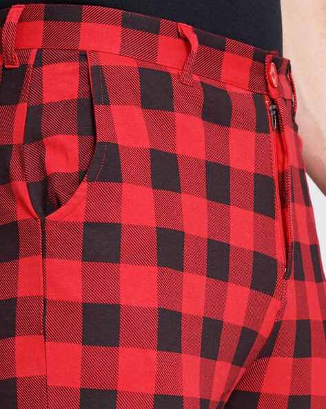 Spring Autumn Plaid Slim Man Pants Regular Fit Check Mens Trousers Formal  Work Black Red 2022 New Fashion Men Trousers - AliExpress