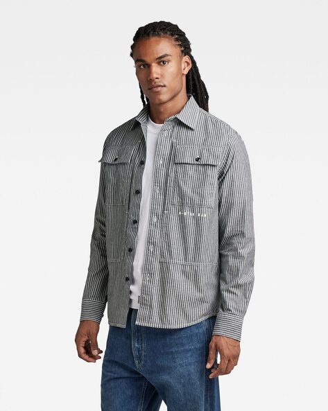 G star raw striped on sale shirt