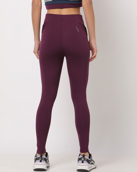 WOMEN'S RACE HIGH WAIST TIGHT, Deep Mauve, Tights & Leggings