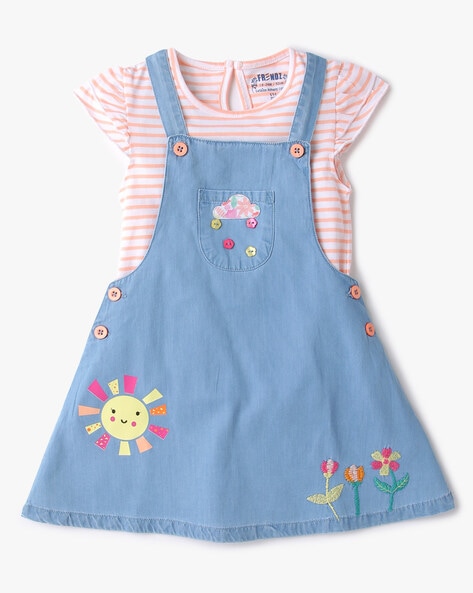 Dungaree skirt for baby hot sale girl