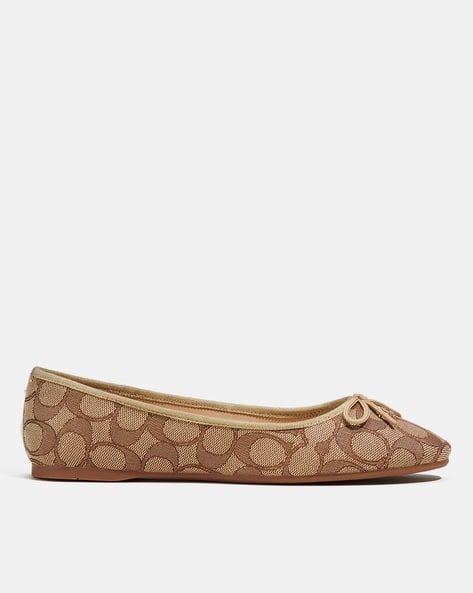 Buy Coach Alina Ballet in Signature Jacquard | Taupe Color Women