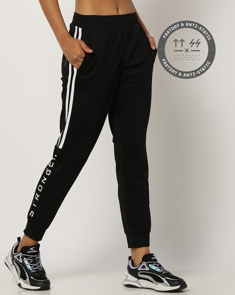 Buy Adidas Originals Black Stripes Regular Fit Joggers for Women Online   Tata CLiQ Luxury