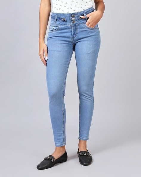 Basic High Waisted Slashed Knee Mom Jeans | boohoo