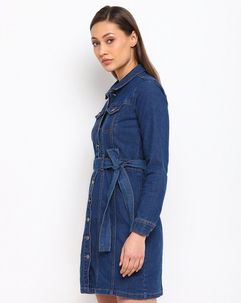 Blue Denim Shirt Dress