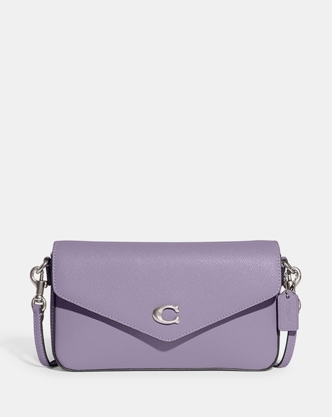 Coach Charter Pouch In Signature Shearling - Color Light Purple