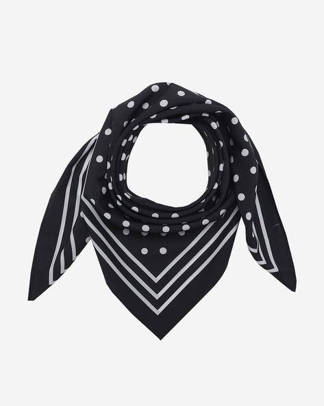 Polka-Dot Scarf with Contrast Border Price in India