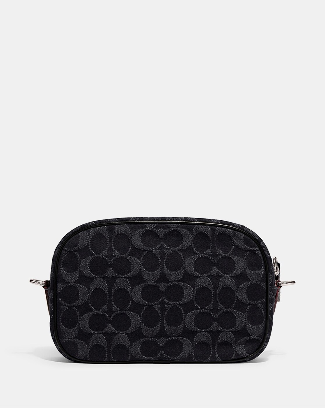 COACH Mini Camera Bag In Signature Leather in Black