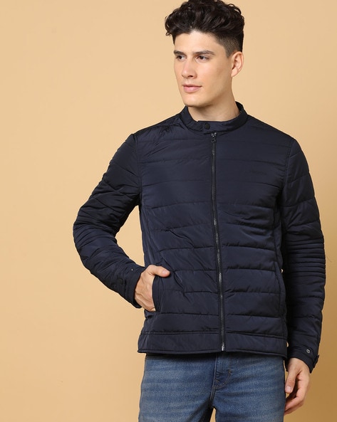 navy blue puffer jacket men's