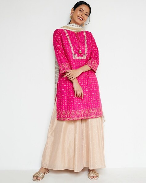 Buy Global Desi Women's Cotton Smart Iket Print Multi Colour Kurti - XL at  Amazon.in