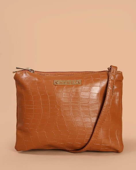 Buy Women Croc-Embossed Sling Bag Online at Best Prices in India