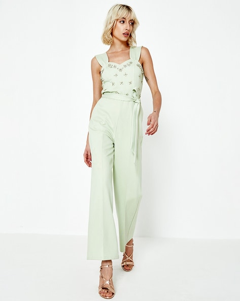 Clara embellished best sale strappy jumpsuit