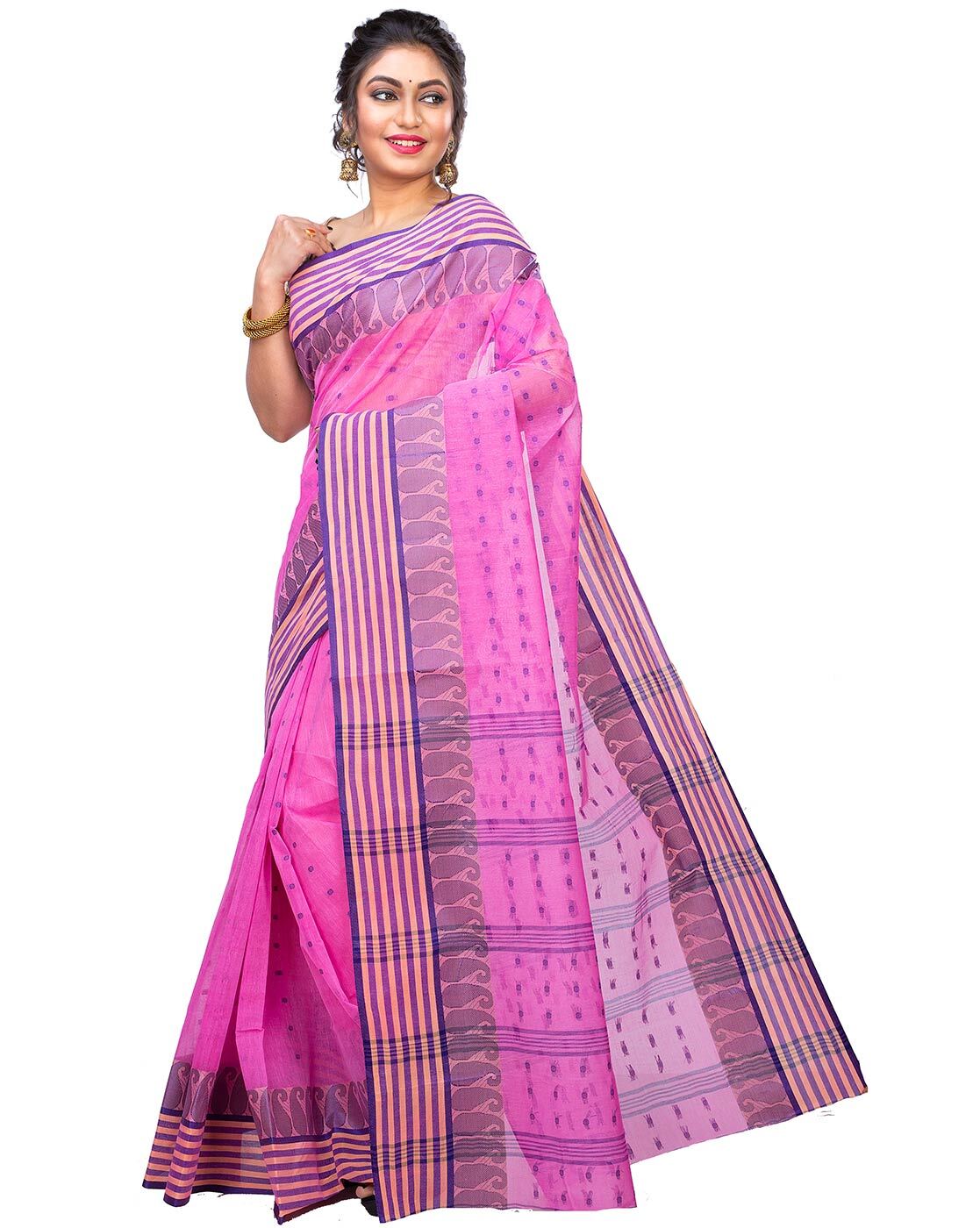 Blue Buymyethnic Woven Tant Cotton Saree (blue) at Best Price in Kolkata |  Styleco Boutique