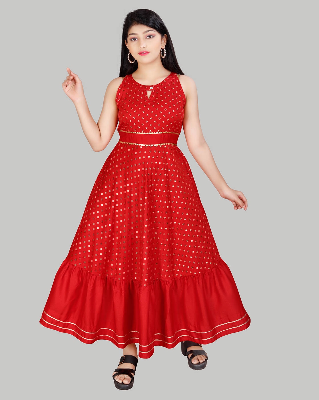 Aggregate more than 84 red colour frock latest - POPPY