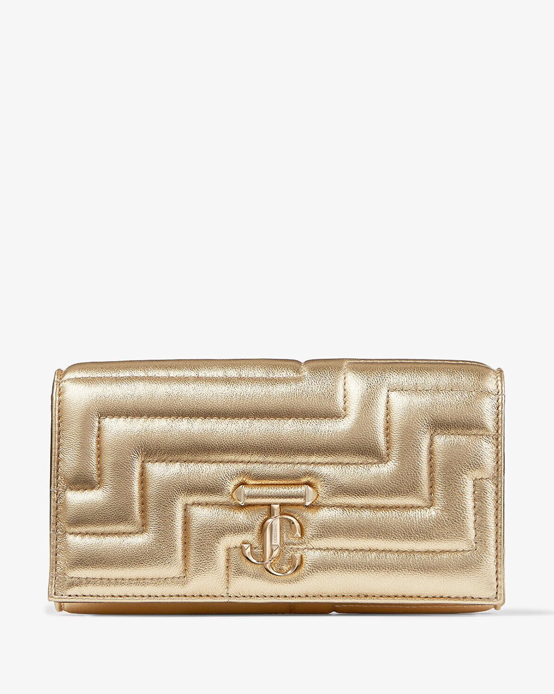 Jimmy Choo Buckle Lambskin Wallet with Chain | Neiman Marcus