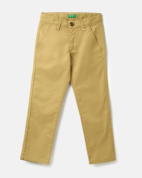 UNITED COLORS OF BENETTON Mid-Rise Flat-Front Trousers