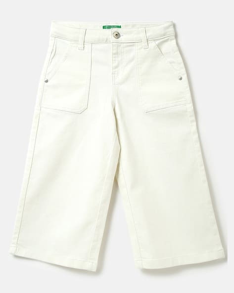 UNITED COLORS OF BENETTON Flat-Front Culottes with Insert Pockets