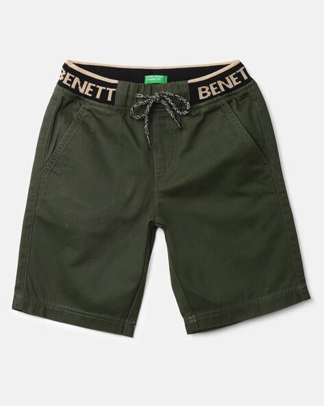UNITED COLORS OF BENETTON Shorts with Brand Knit Waistband