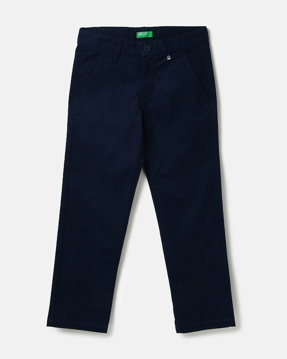 Paperbag trousers in 100% cotton - Military Green | Benetton