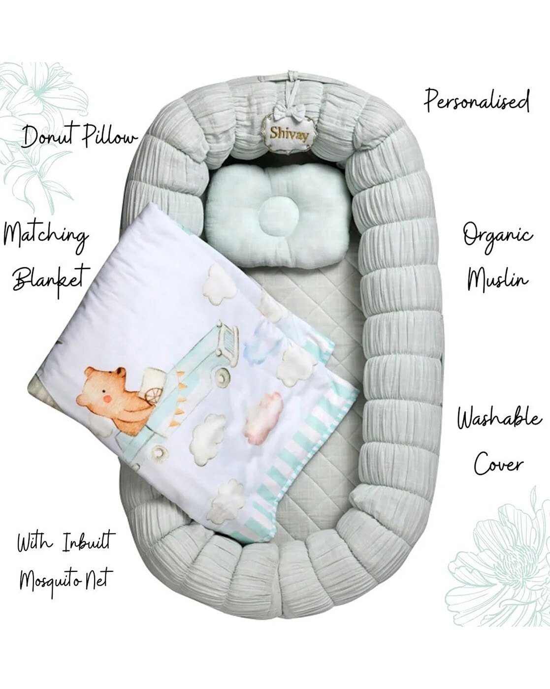 Baby Jalebi Soft Organic Cotton Baby Nest – Uptot