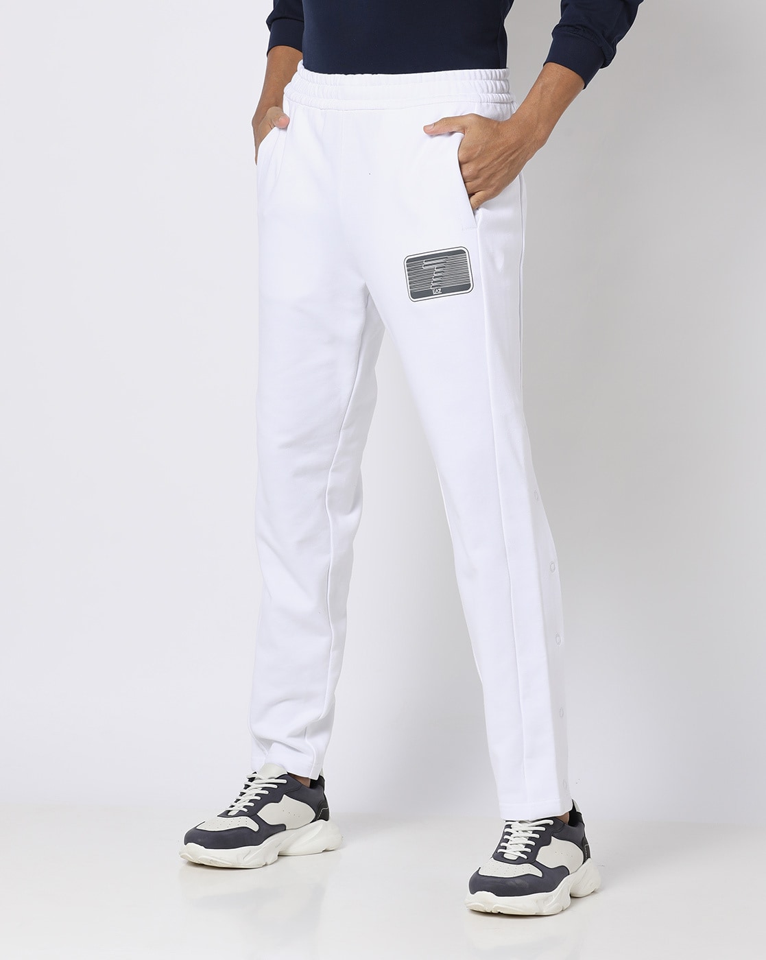 Stretch cotton corduroy trousers Armani Sustainability Values  GIORGIO  ARMANI Man