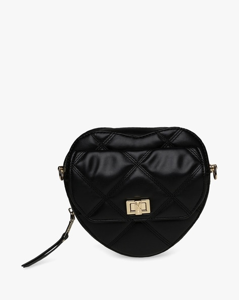 Steve Madden Dome Top Zip Crossbody Bag in Black