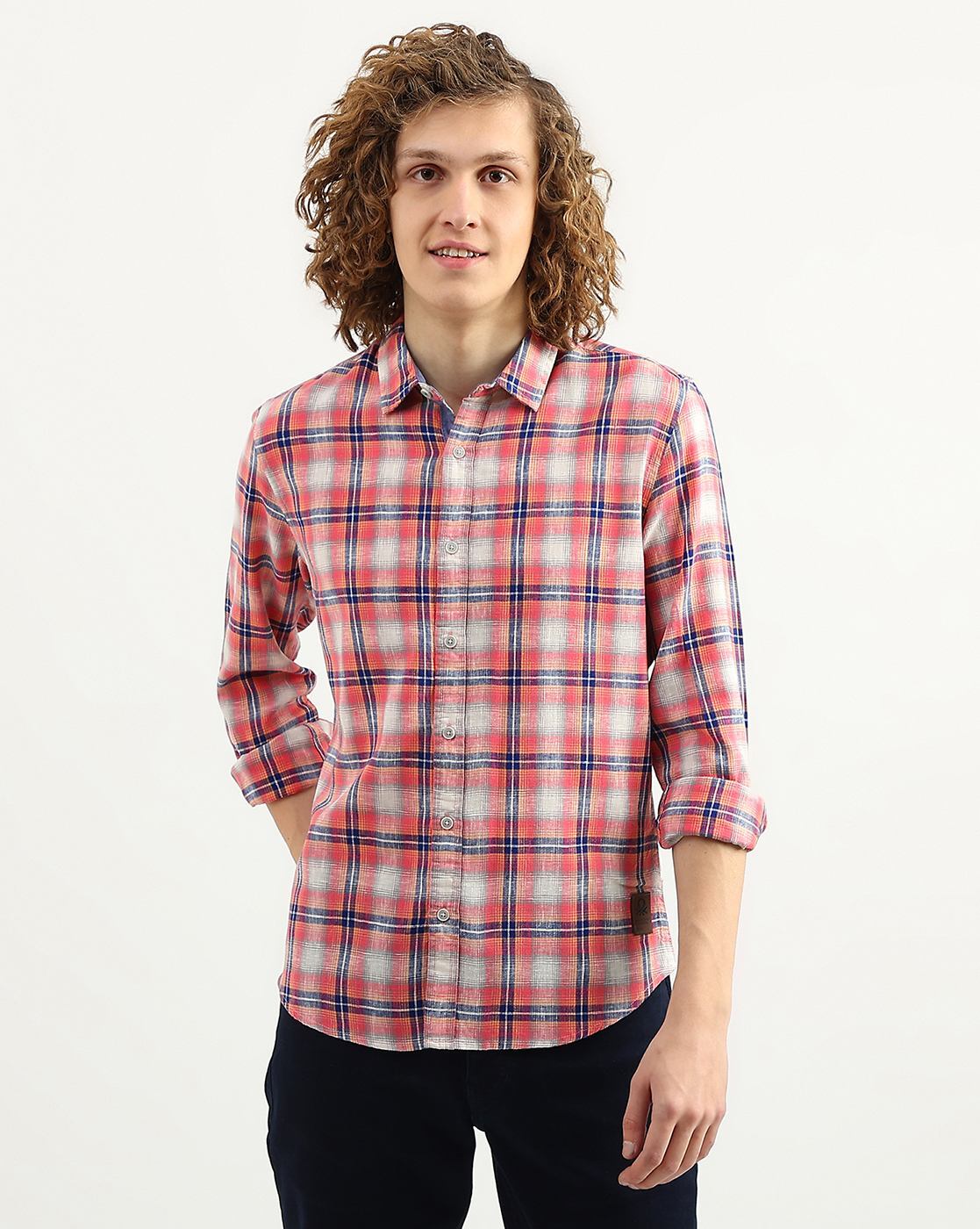 Buy Pink Shirts for Men by UNITED COLORS OF BENETTON Online