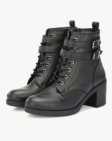 Buy Black Boots for Women by ADORLY Online Ajio