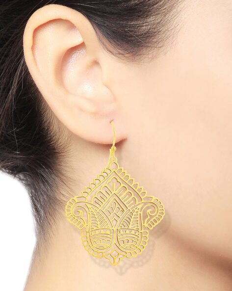 Ko Tao Filigree Disc Drop Earrings in Sterling Silver by Samuel B. - Jewelry  By Designs