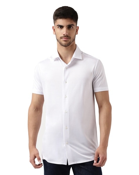 Armani white short deals sleeve shirt