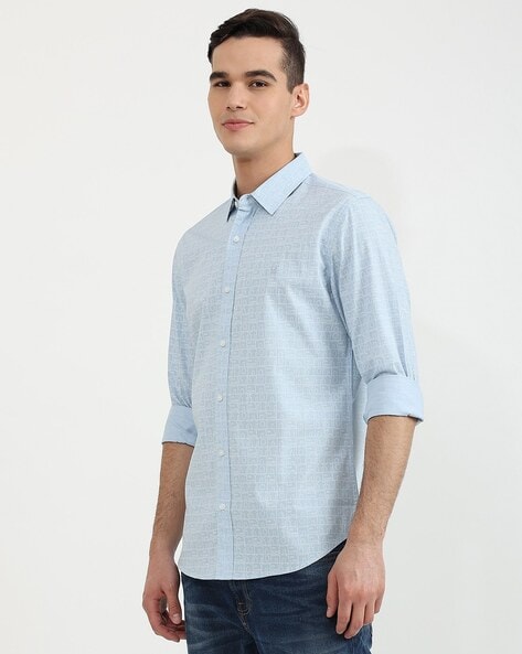 Buy Sky Blue Shirts for Men by UNITED COLORS OF BENETTON Online