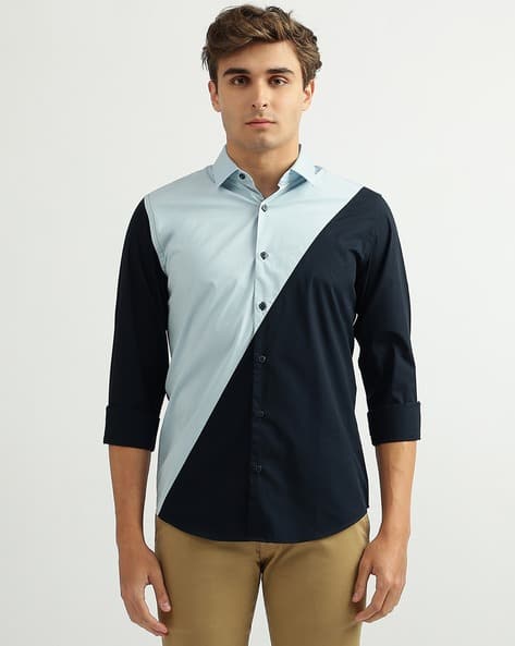 UNITED COLORS OF BENETTON Colourblock Slim Fit Shirt