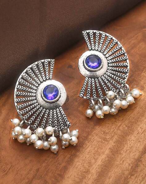Buy Silver and Gold Small Star Stud Earrings - Tejaani Jeweller